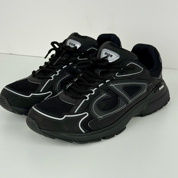 CHRISTIAN DIOR B30 Sneakers BLACK WHITE SIZE 43 - Picture 1 of 8